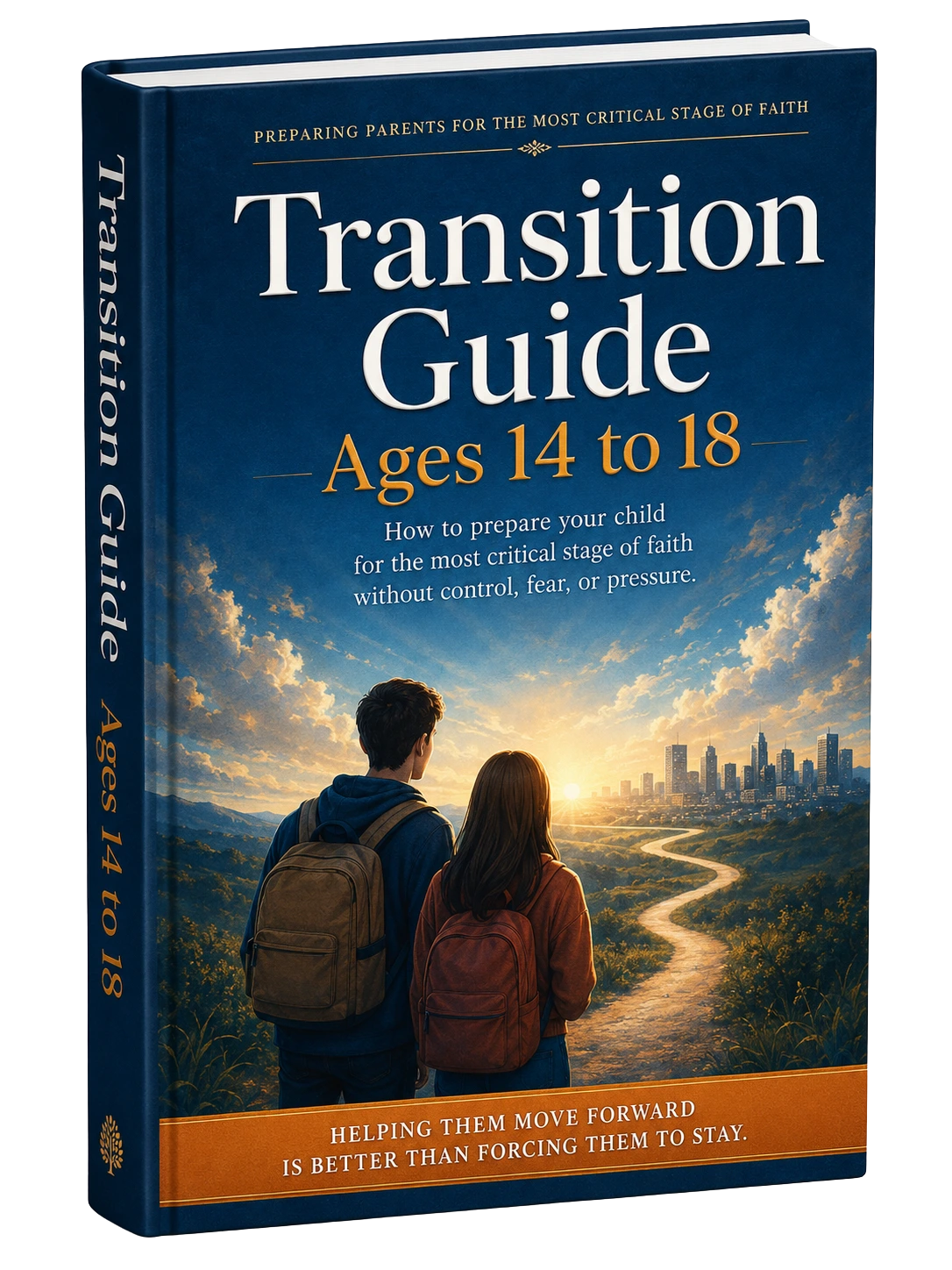 Cover of the bonus book Transition Guide: Ages 14 to 18, on preparing your child for the most critical stage of faith without control, fear, or pressure.