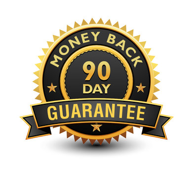 90-day money-back guarantee seal